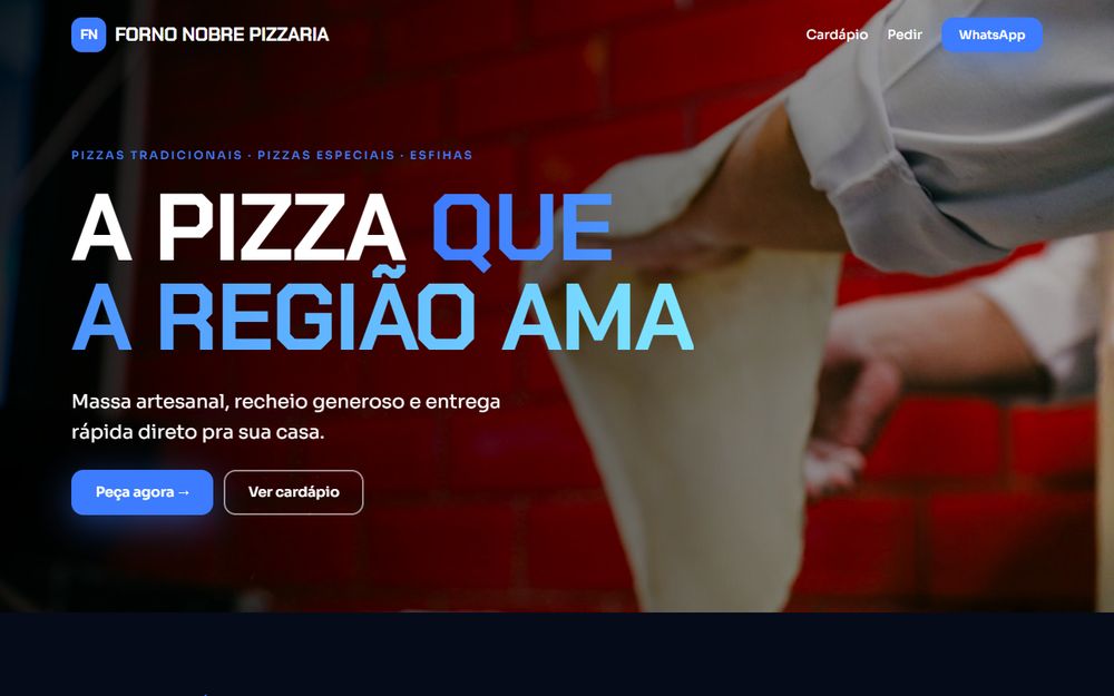 Exemplo de site: Forno Nobre